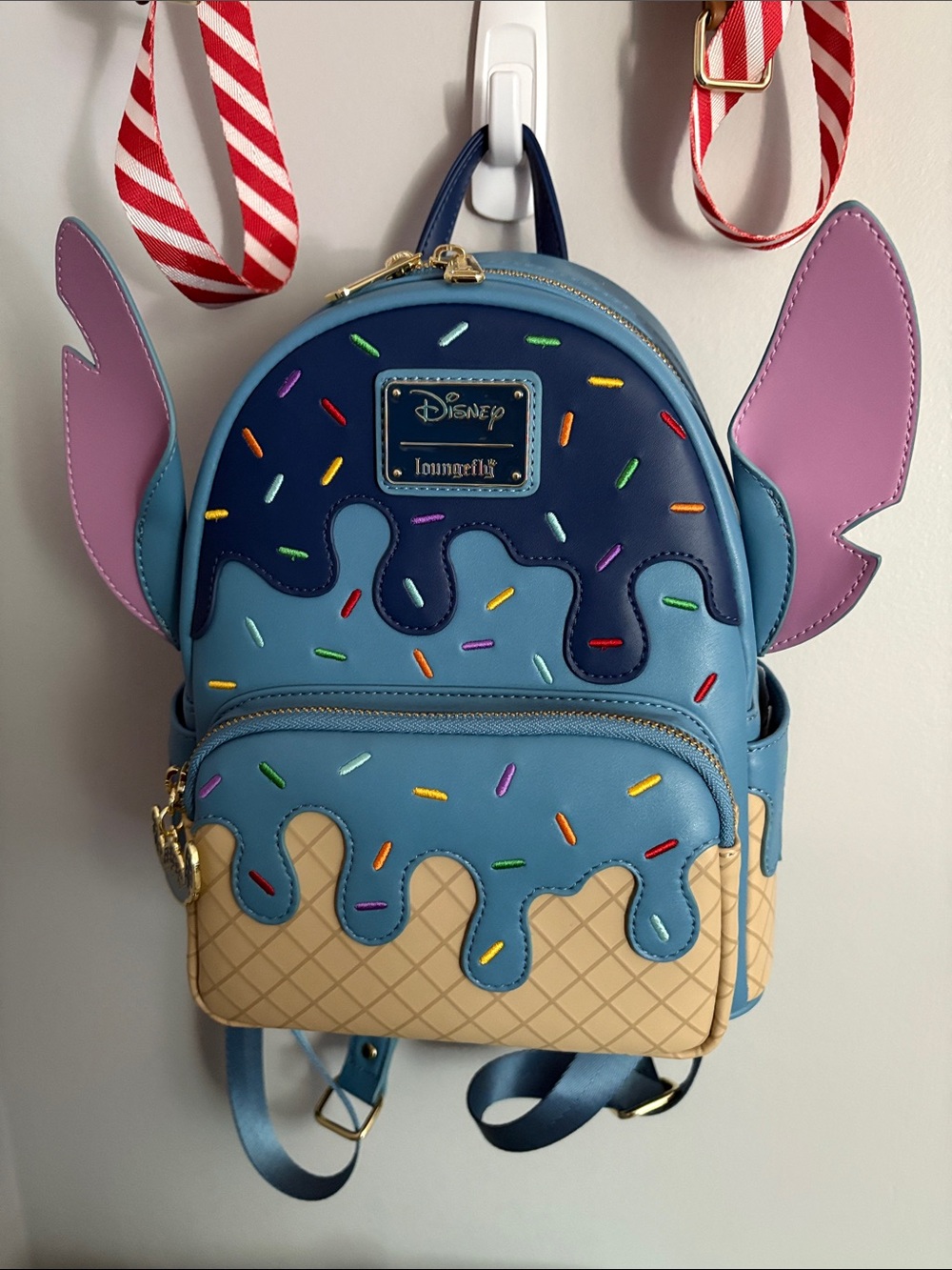 Loungefly Stitch Blue Ice Cream Sprinkles Mini Backpack